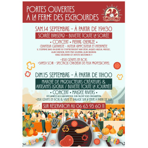 PORTES OUVERTES SAMEDI 14 & DIMANCHE 15 SEPTEMBRE 24